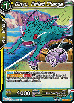 Ginyu, Failed Change