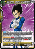 Vegeta, Back to Normal
