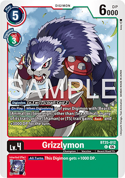 Grizzlymon (BT25-012)