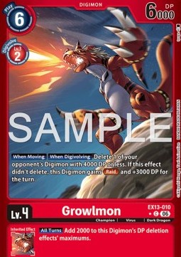 Growlmon (EX13-010) (V.2)